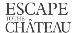 Escape to the Chateau Logo Escape to the Chateau TV show logo featured with PVE home elevators